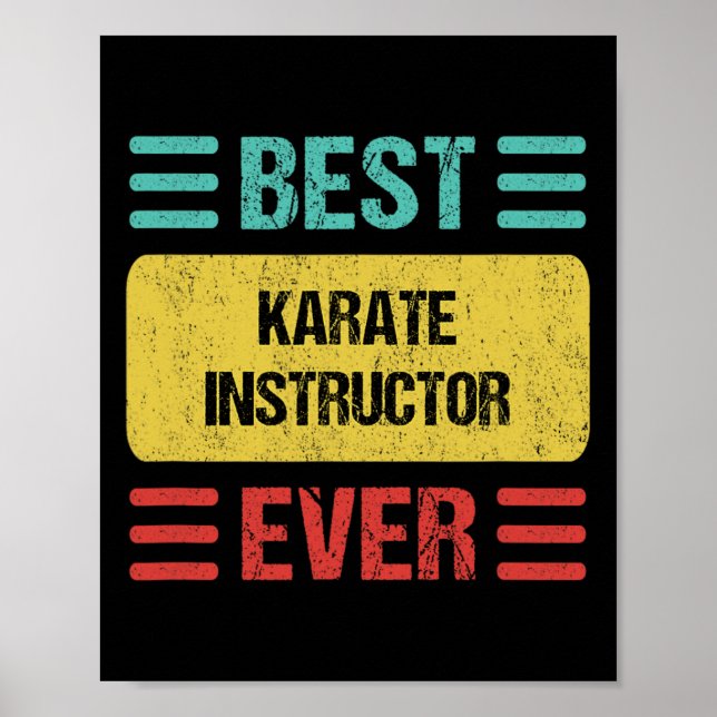 Poster Instructeur de karaté 1 (Devant)