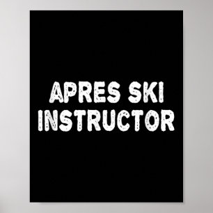 Poster Instructeur de ski d'après Chemise Femmes Hommes S