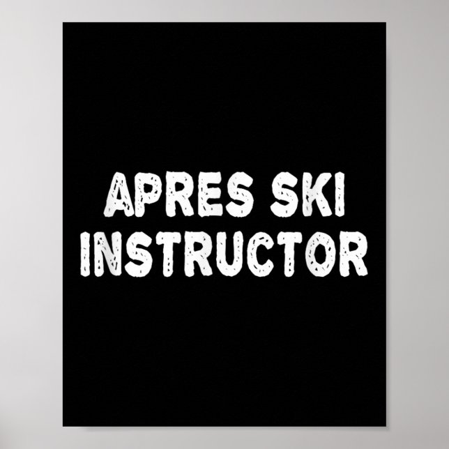 Poster Instructeur de ski d'après Chemise Femmes Hommes S (Devant)
