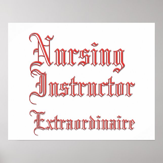 Poster Instructeur en soins infirmiers - Extraordinaire (Devant)