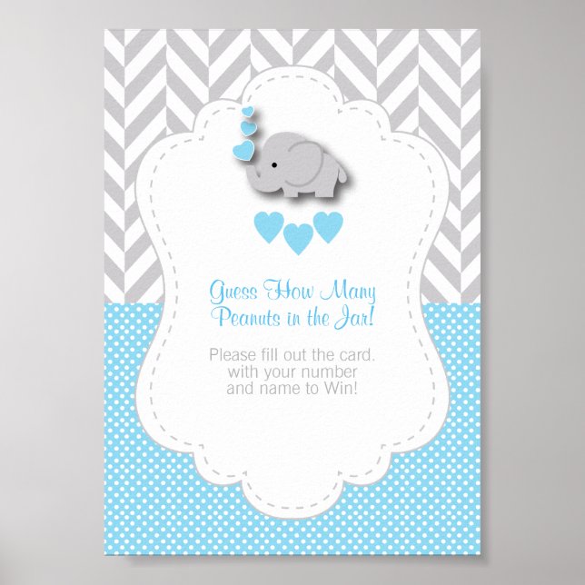 Poster Instruction Blue Elephant Game (Devant)