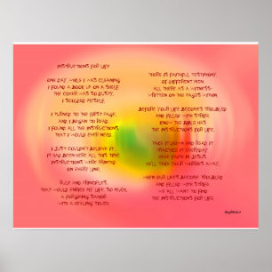 POSTER INSTRUCTIONS POUR LA VIE