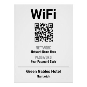 Poster Instructions WiFi avec code QR