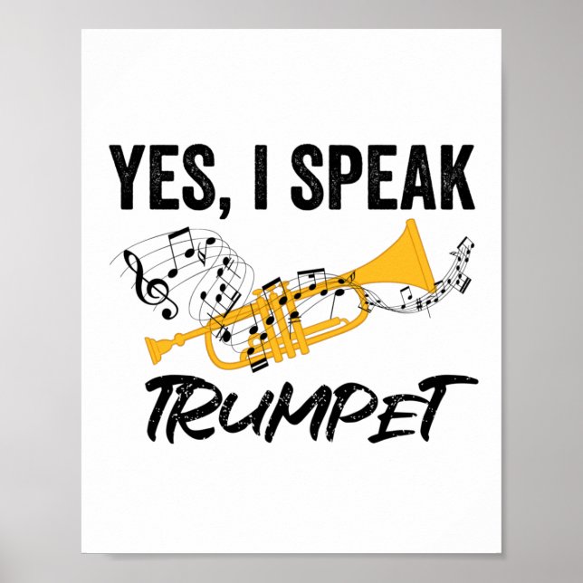 Poster Instrument de musique de trompette | Trumpet Band  (Devant)