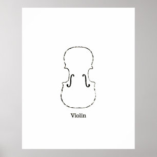 Poster Instrument vintage Illustratio de violoncelle de