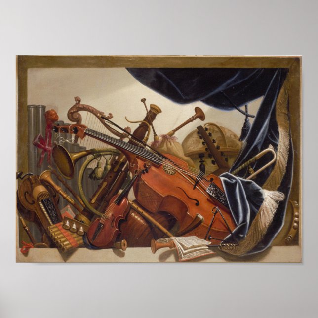 Poster Instruments baroques, alto da gamba, violon, etc. (Devant)