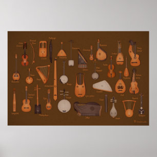 Poster Instruments de musique de ficelle
