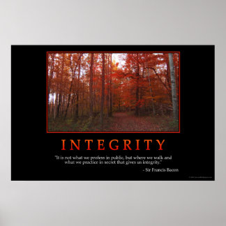 Poster intégrité