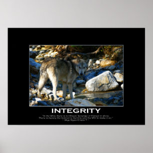 Poster INTÉGRITÉ MOtivational WOLArt Imprimer