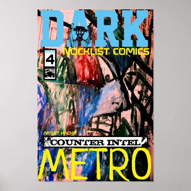 POSTER INTEL DE COMPTEUR MÉTRO SOMBRE (Devant)