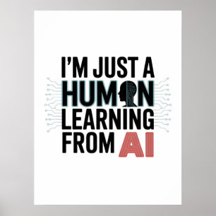 Poster Intelligence artificielle Apprentissage humain AI
