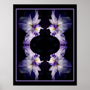 Poster Intense Fleur Iris Japonaise Gros plan Abstrait