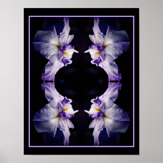 Poster Intense Fleur Iris Japonaise Gros plan Abstrait (Devant)