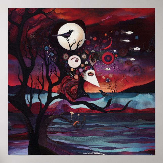 Poster Intention manifeste Witchy AI Art Matte Value (Devant)