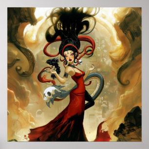 Poster Intention manifeste Witchy AI Art Matte Value