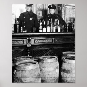 Poster Interdiction - Police Speakeasy Raid Bootlegger - 
