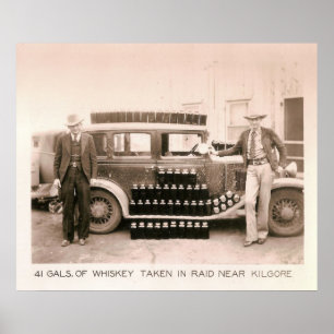 Poster Interdiction Whiskey Raid, Kilgore, TX 1931
