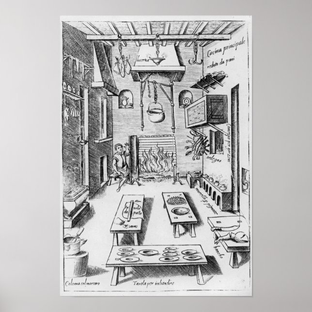 Poster Intérieur cuisine (Devant)