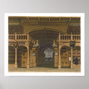 Poster Intérieur de la bibliothèque de Bodleian,