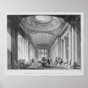 Poster Intérieur de la bibliothèque de l'avocat, Édimbour