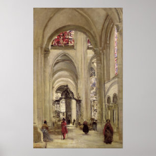 Poster Intérieur de la cathédrale de St Etienne, Sens