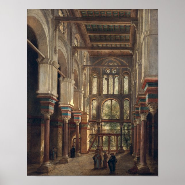Poster Intérieur de la mosquée El Mooristan au Caire (Devant)