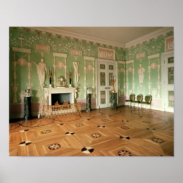 Poster Intérieur de la salle à manger verte (Devant)