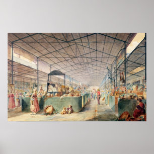 Poster Intérieur de Les Halles, 1835