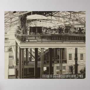 Poster Intérieur des bains du métro de San Francisco 1908