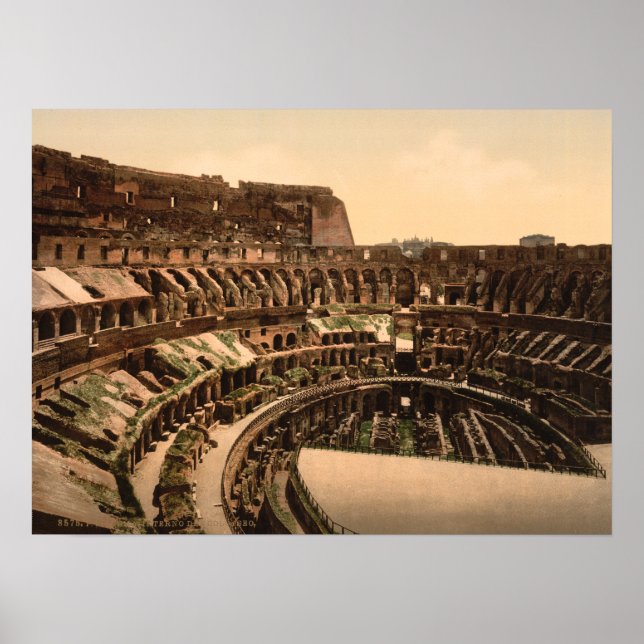 Poster Intérieur du Colisée, Rome, Italie (Devant)