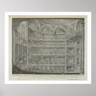 Poster Intérieur du défunt théâtre royal, ruelle de