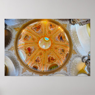 Poster Intérieur du dôme de la Frauenkirche, Dresde, Alle