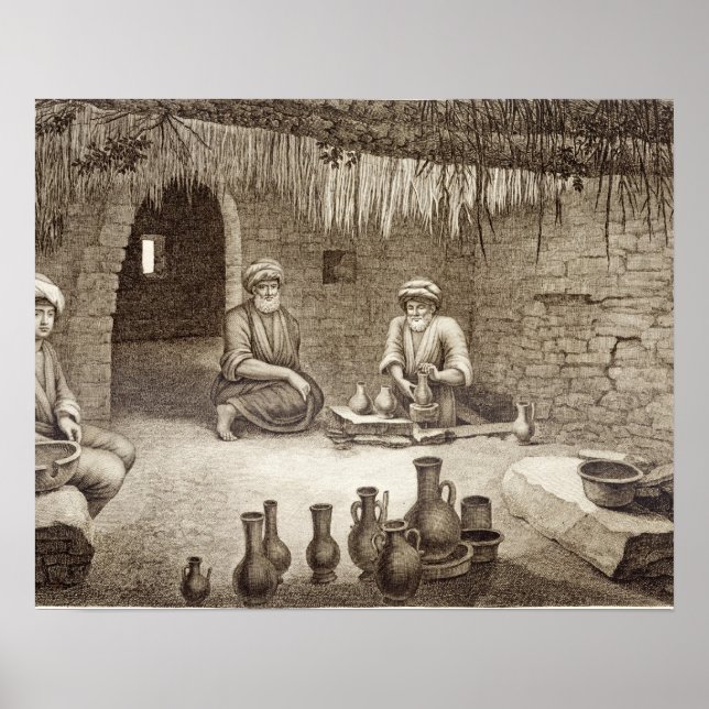Poster Intérieur d'un atelier de potter, du volume II Ar (Devant)