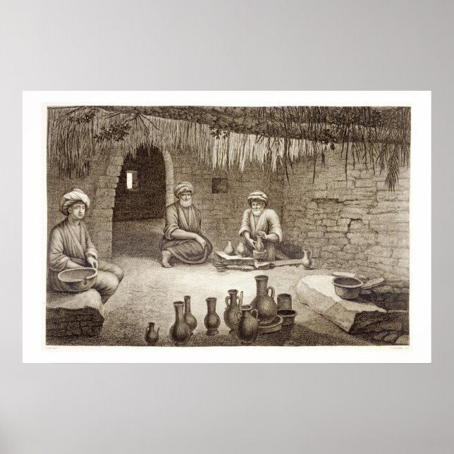 Poster Intérieur d'un atelier de potter, du volume II Ar (Devant)