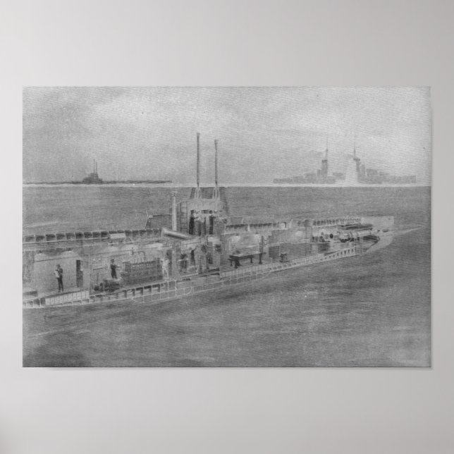 Poster Intérieur d'un U-Boat allemand moderne (Devant)