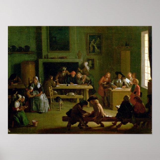 Poster Intérieur d'une école (Devant)