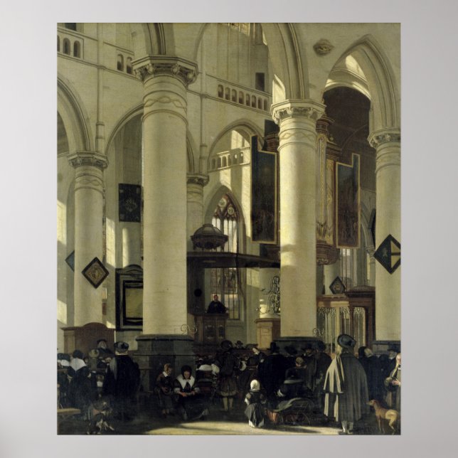 Poster Intérieur d'une église (Devant)