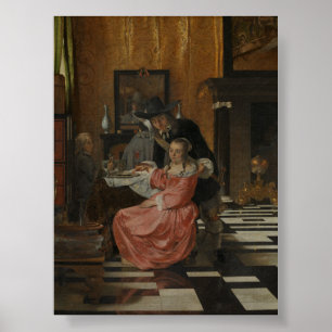 Poster Intérieur néerlandais — Ludolf de Jongh