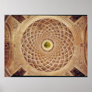 Poster Interior view of the cupola in the chapel