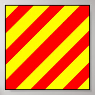 Poster International maritime signal flag letter nautical