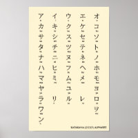 Internationale > Japonais | Katakana Alphabet カ タ 