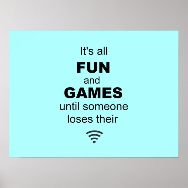 Poster Internet WiFi perdu - Bleu clair (Devant)