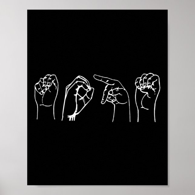 Poster Interprète de langue des signes de sensibilisation (Devant)