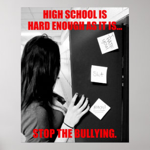 Poster Intimidation au lycée
