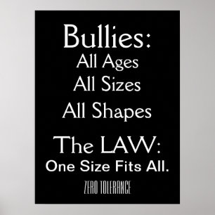 Poster Intimidation - Tolérance zéro - FRS