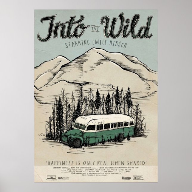Poster Into the Wild Illustrated Film (Devant)