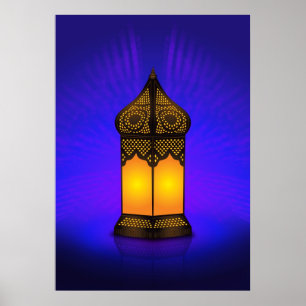 Poster Intricate Islamic Floor Lamp