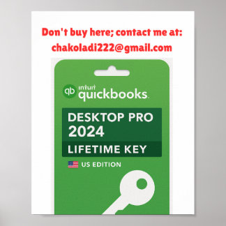 Poster Intuit Quickbooks Desktop Pro Edition 2024 Key