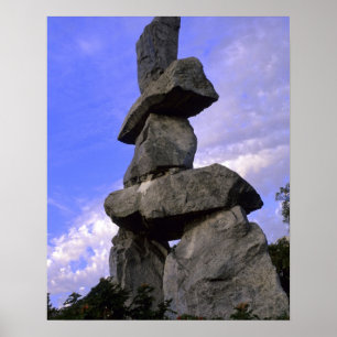 Poster Inukshuk, Territoires du Nord-Ouest, Canada