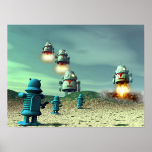 Poster Invasion De Robot D'Au-Dessus De L'Affiche V2